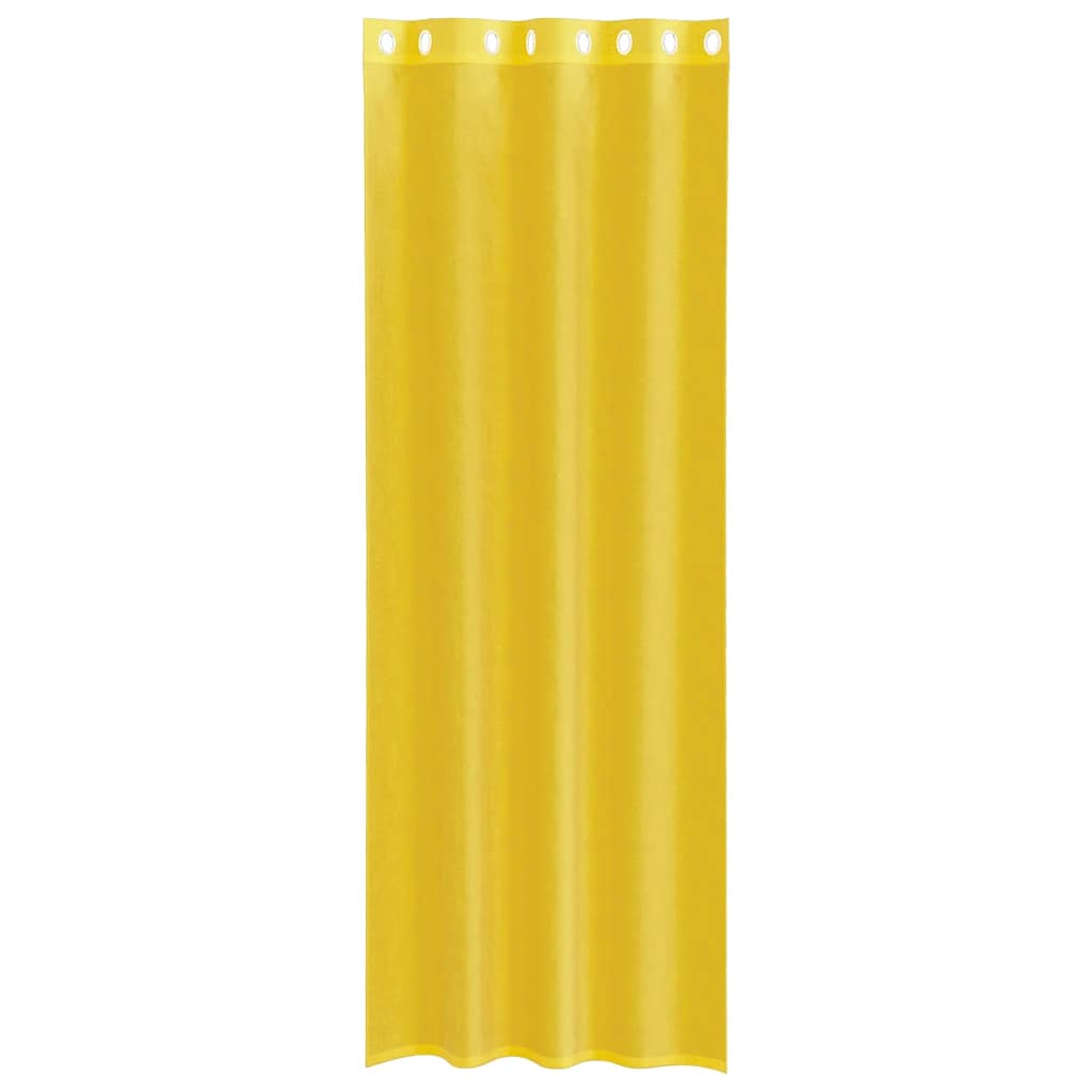 Tende in Voile con Occhielli 2 pz Giallo 4102135