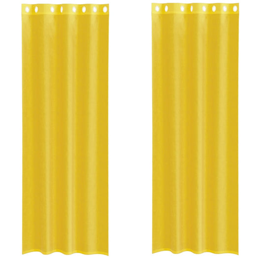Tende in Voile con Occhielli 2 pz Giallo 4102136