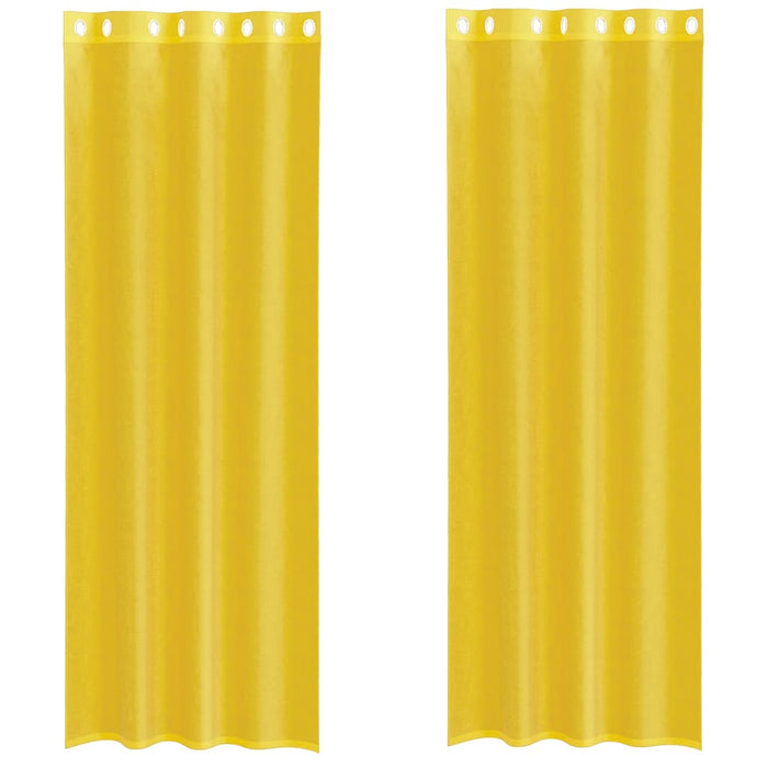 Tende in Voile con Occhielli 2 pz Giallo 4102136