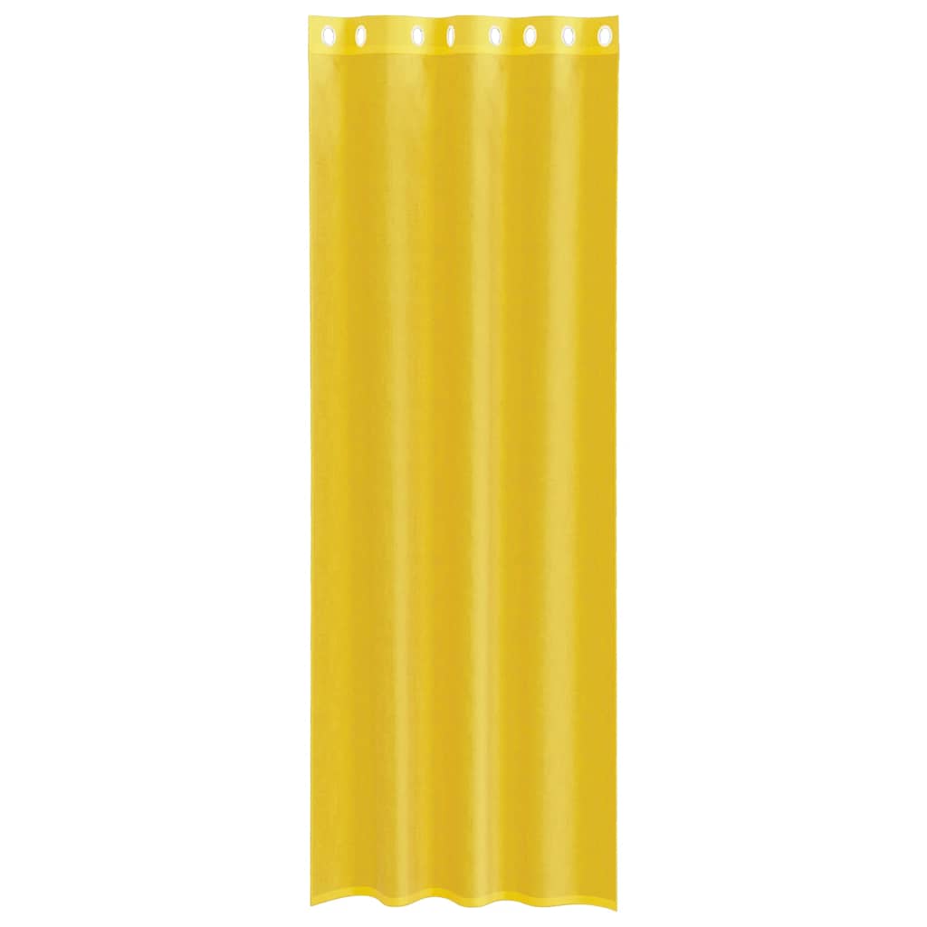 Tende in Voile con Occhielli 2 pz Giallo 4102136