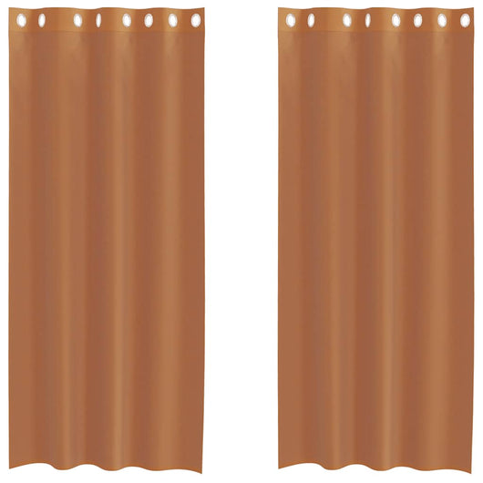Tende in Voile con Occhielli 2 pz Terracotta 4102140