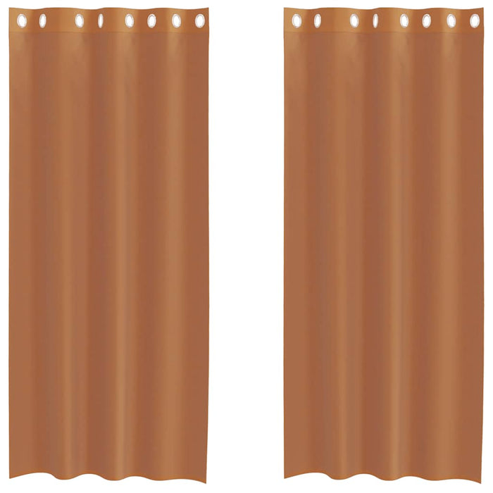 Tende in Voile con Occhielli 2 pz Terracotta 4102140
