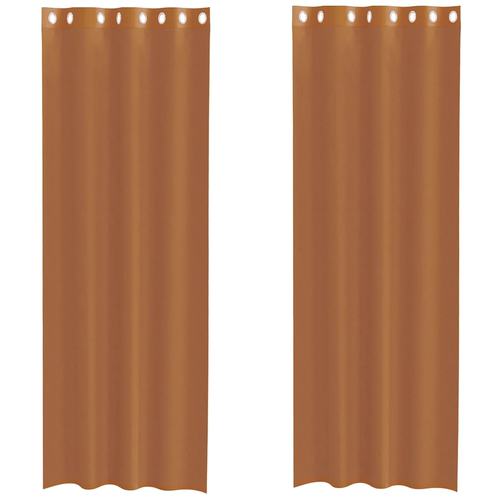Tende in Voile con Occhielli 2 pz Terracotta 4102141