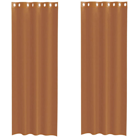 Tende in Voile con Occhielli 2 pz Terracotta 4102141