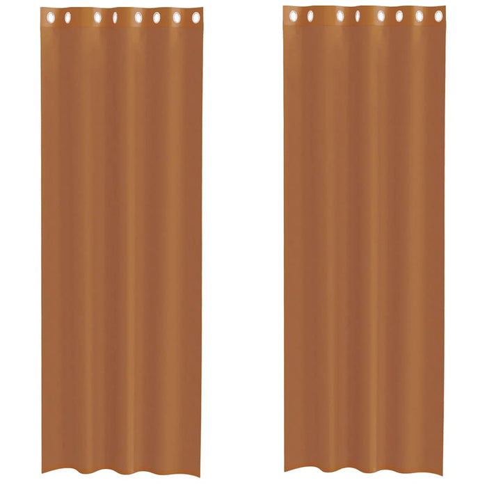 Tende in Voile con Occhielli 2 pz Terracotta 4102141