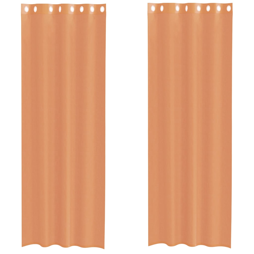 Tende in Voile con Occhielli 2 pz Terracotta 4102142