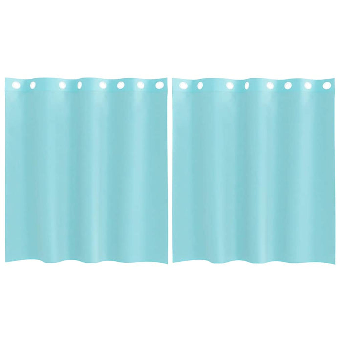 Tende in Voile con Occhielli 2 pz Turchese 4102143