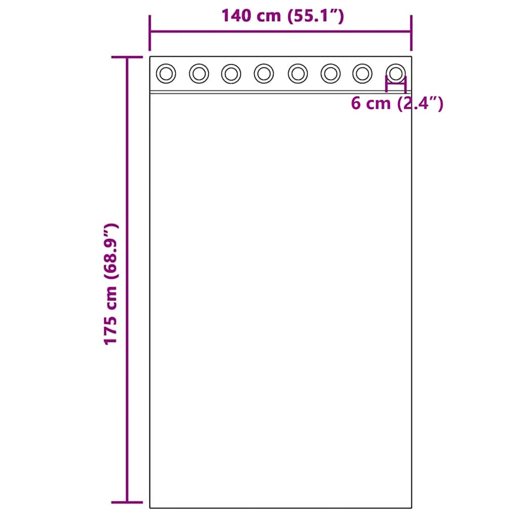 Tende in Voile con Occhielli 2 pz Turchese 4102144
