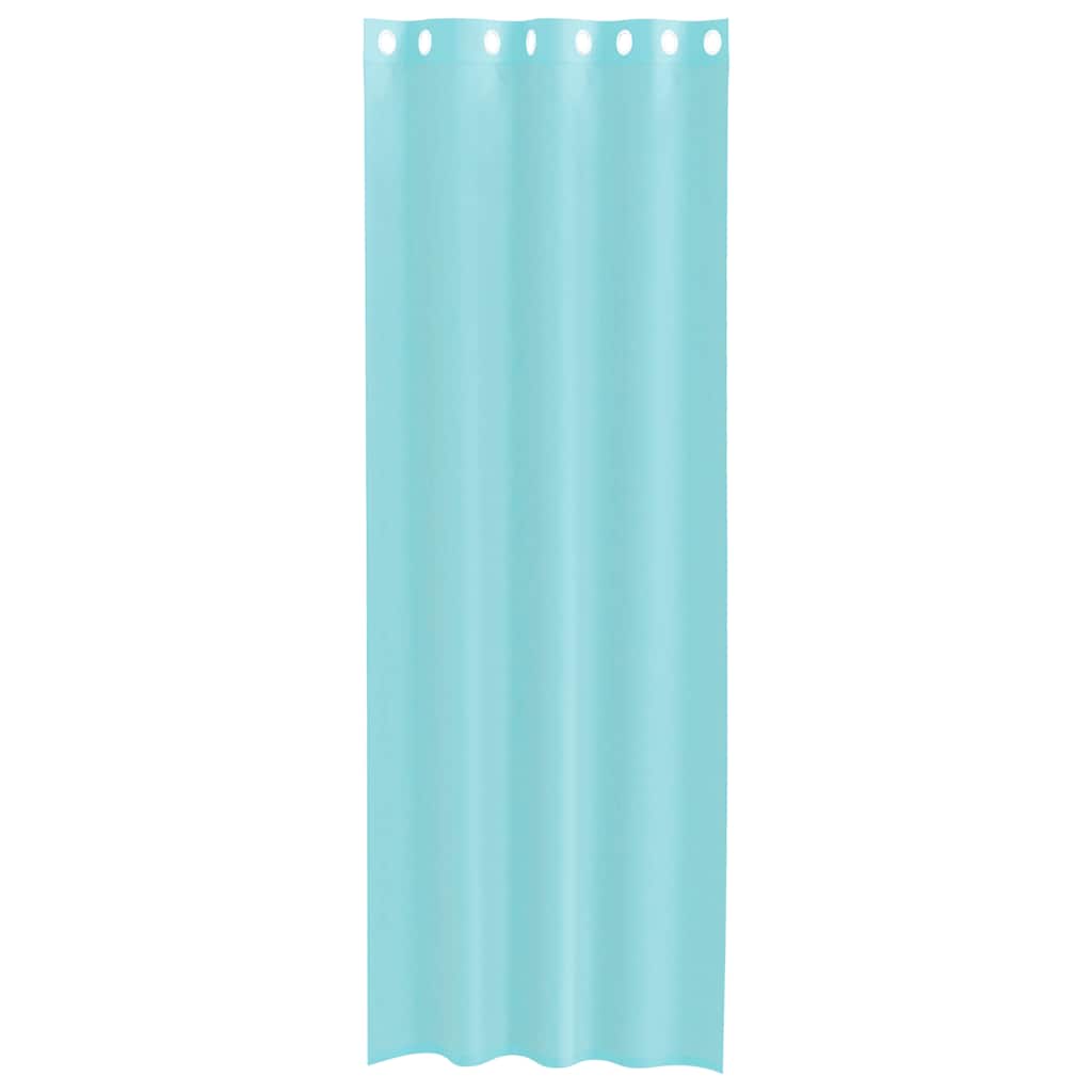Tende in Voile con Occhielli 2 pz Turchese 4102148