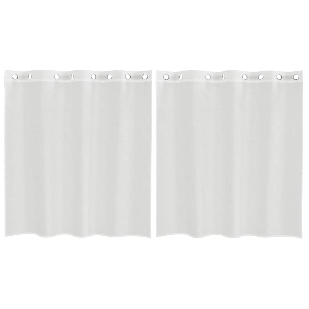 Tende in Voile con Occhielli 2 pz Bianco 4102149