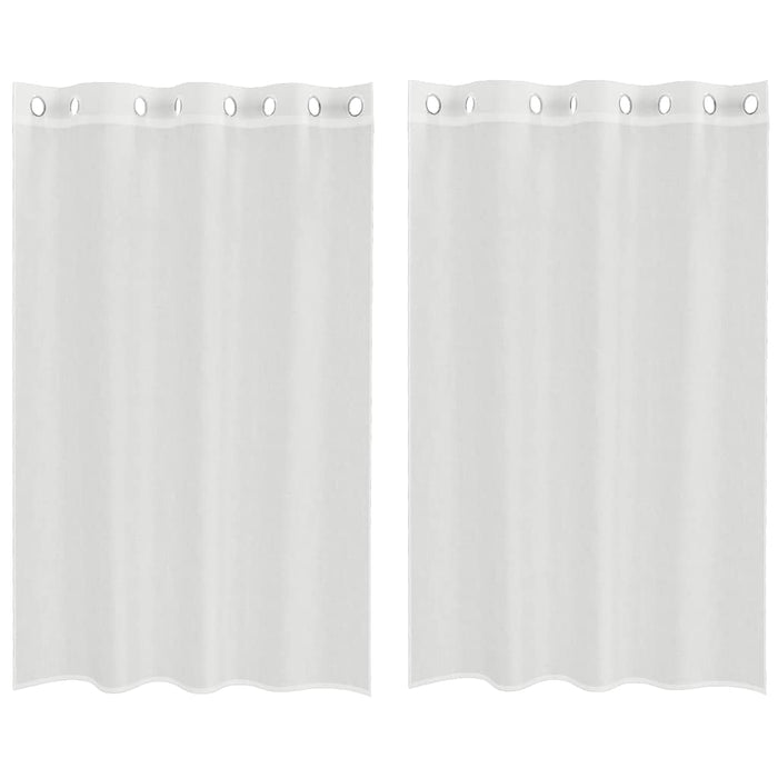 Tende in Voile con Occhielli 2 pz Bianco 4102150