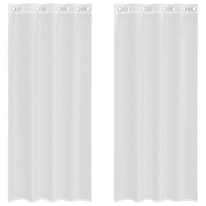 Tende in Voile con Occhielli 2 pz Bianco 4102152
