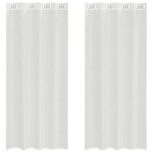 Tende in Voile con Occhielli 2 pz Bianco 4102152