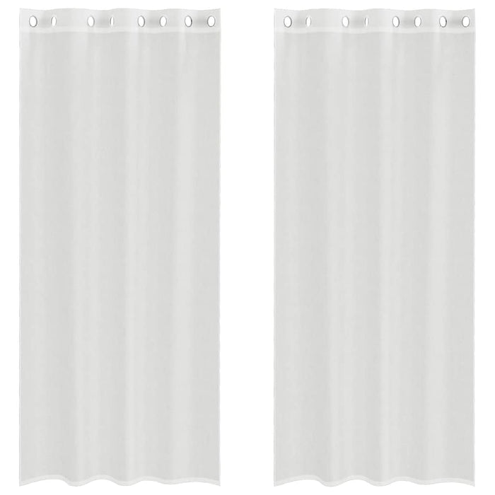 Tende in Voile con Occhielli 2 pz Bianco 4102152