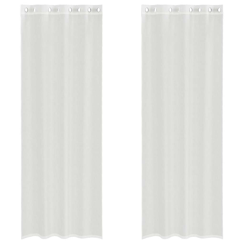 Tende in Voile con Occhielli 2 pz Bianco 4102154