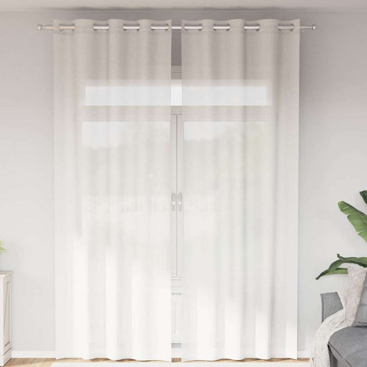 Tende in Voile con Occhielli 2 pz Bianco 4102154