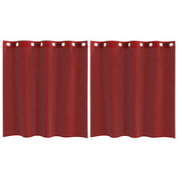 Tende in Voile con Occhielli 2 pz Rosso Vino 4102155