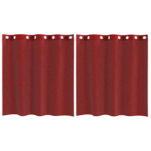 Tende in Voile con Occhielli 2 pz Rosso Vino 4102155
