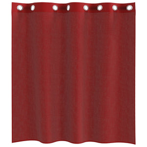 Tende in Voile con Occhielli 2 pz Rosso Vino 4102155