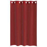 Tende in Voile con Occhielli 2 pz Rosso Vino 4102156