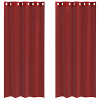 Tende in Voile con Occhielli 2 pz Rosso Vino 4102157