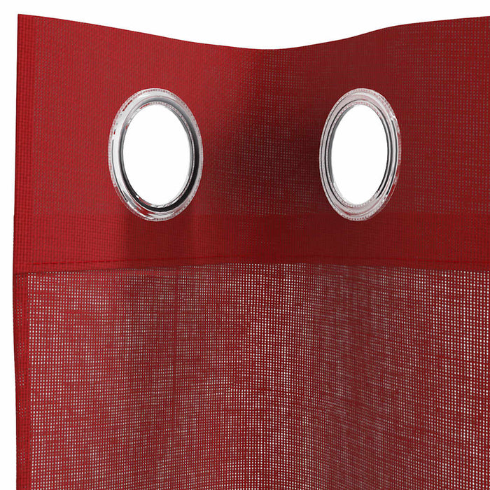 Tende in Voile con Occhielli 2 pz Rosso Vino 4102157