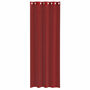 Tende in Voile con Occhielli 2 pz Rosso Vino 4102159