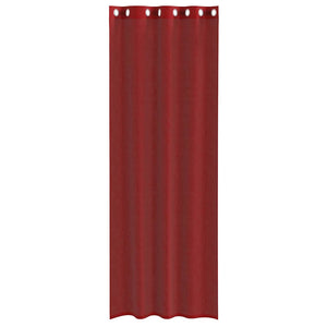 Tende in Voile con Occhielli 2 pz Rosso Vino 4102160