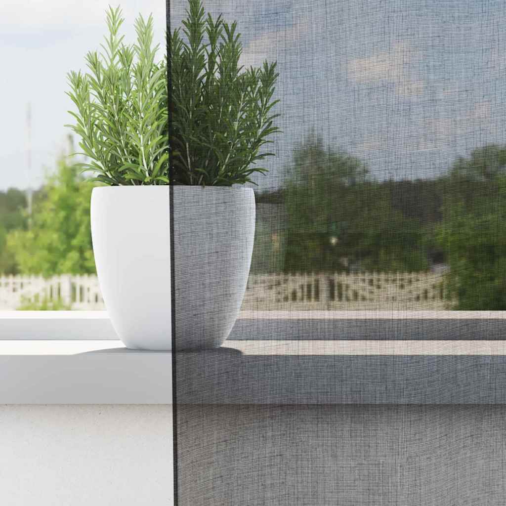 Tende in Voile con Tasche per Aste 2 pz Nero 4102168