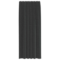 Tende in Voile con Tasche per Aste 2 pz Nero 4102168