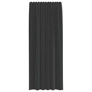 Tende in Voile con Tasche per Aste 2 pz Nero 4102168