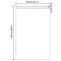 Tende in Voile con Tasche per Aste 2 pz Marrone 4102174