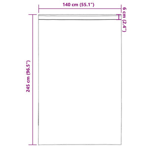 Tende in Voile con Tasche per Aste 2 pz Marrone 4102174