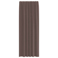 Tende in Voile con Tasche per Aste 2 pz Marrone 4102175