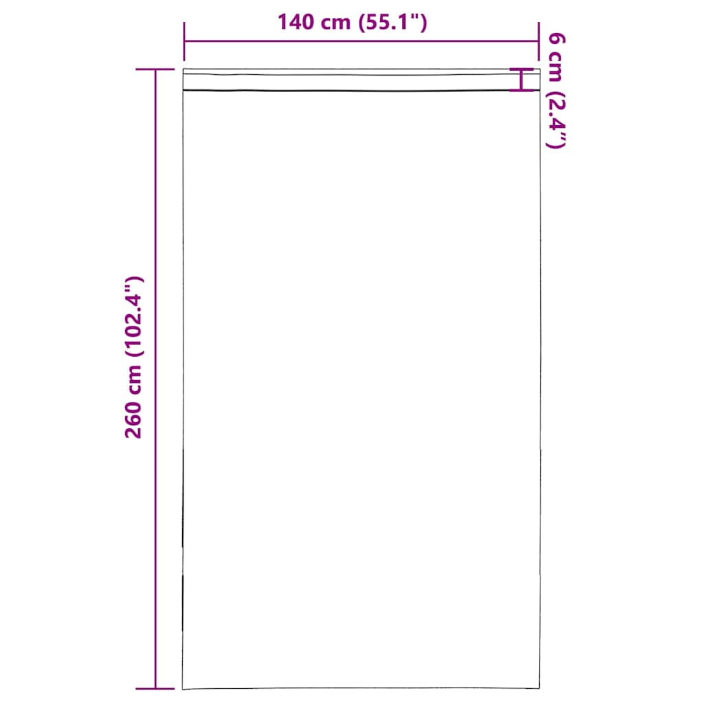 Tende in Voile con Tasche per Aste 2 pz Marrone 4102175