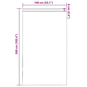 Tende in Voile con Tasche per Aste 2 pz Marrone 4102175