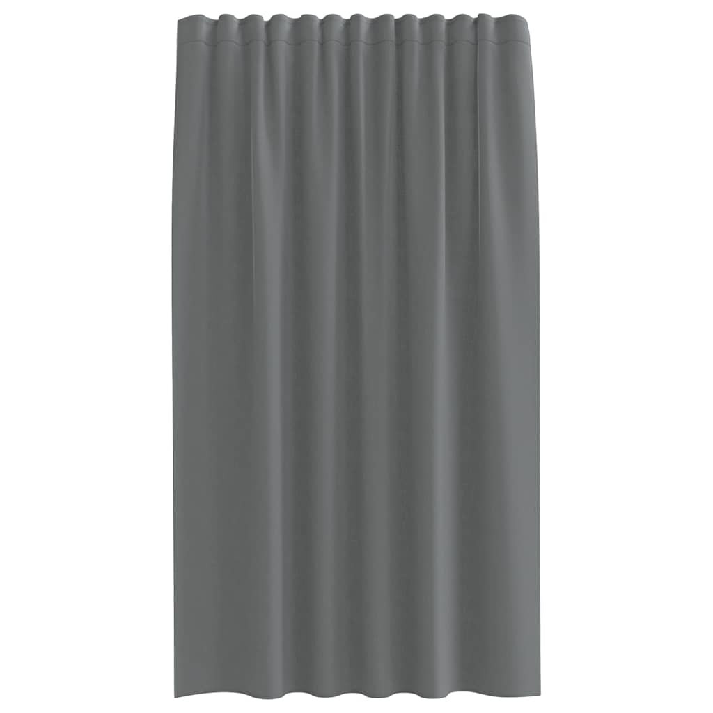 Tende in Voile con Tasche per Aste 2 pz Grigio Scuro 4102182