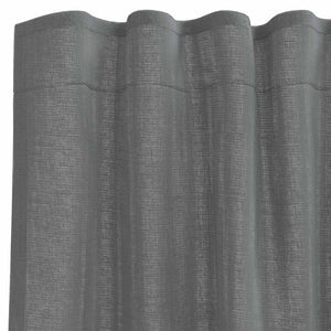 Tende in Voile con Tasche per Aste 2 pz Grigio Scuro 4102182