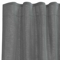 vidaXL Tende in Voile con Tasche per Aste 2 pz Grigio Scuro