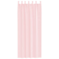 Tende in Voile con Tasche per Aste 2 pz Rosa Chiaro