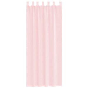 Tende in Voile con Tasche per Aste 2 pz Rosa Chiaro