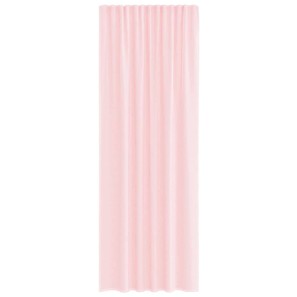 Tende in Voile con Tasche per Aste 2 pz Rosa Chiaro 4102190