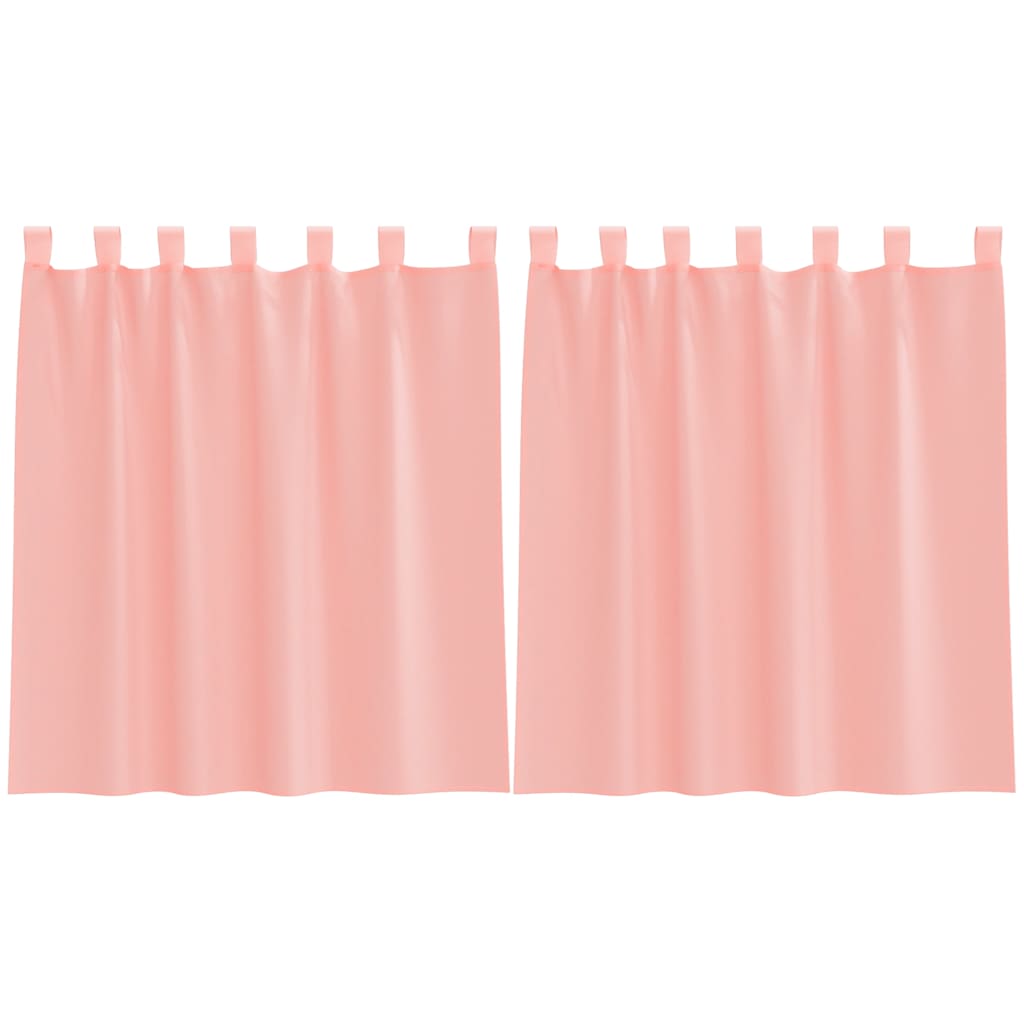 Tende in Voile con Tasche per Aste 2 pz Rosa 4102196