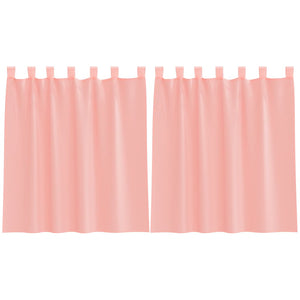 Tende in Voile con Tasche per Aste 2 pz Rosa 4102196
