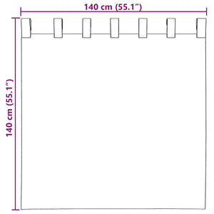 Tende in Voile con Tasche per Aste 2 pz Rosa 4102196