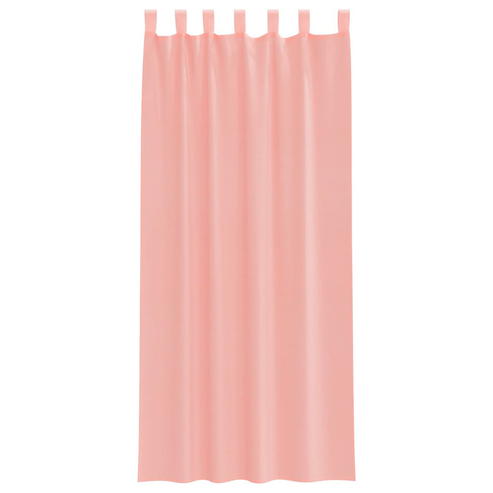 Tende in Voile con Tasche per Aste 2 pz Rosa 4102199