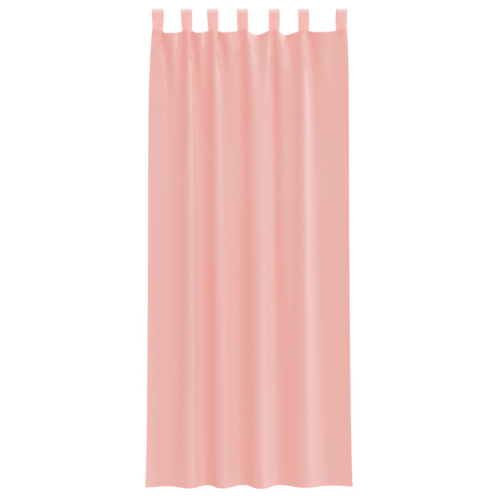 Tende in Voile con Tasche per Aste 2 pz Rosa 4102200