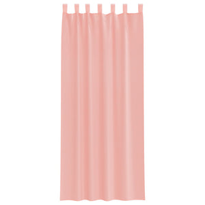 Tende in Voile con Tasche per Aste 2 pz Rosa 4102200