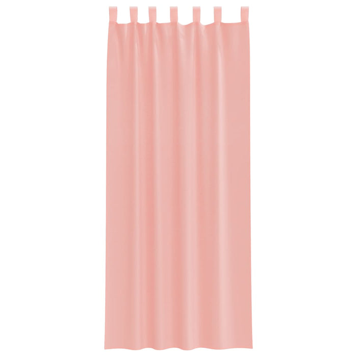 Tende in Voile con Tasche per Aste 2 pz Rosa 4102200