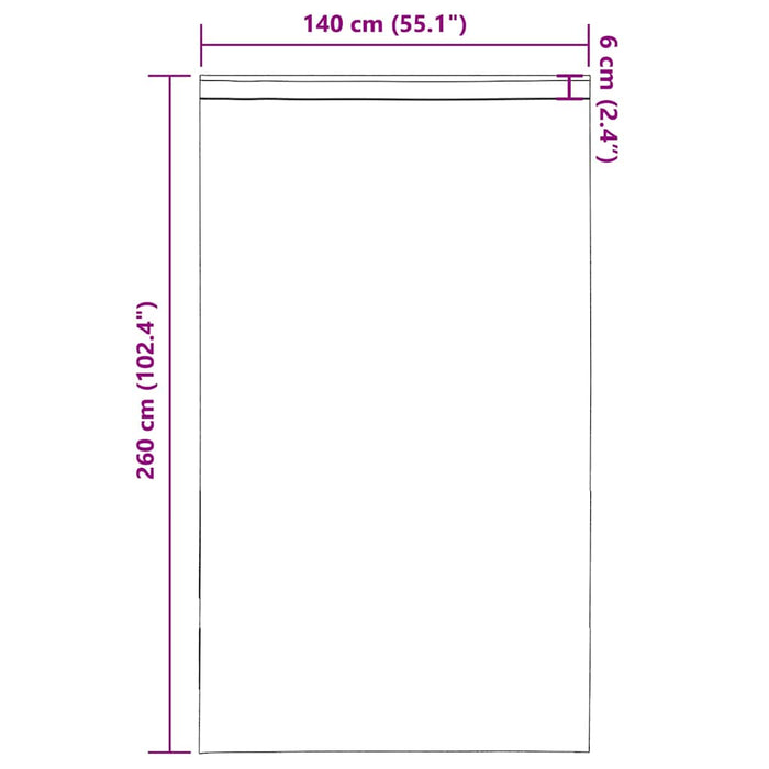 Tende in Voile con Tasche per Aste 2 pz Rosa 4102200
